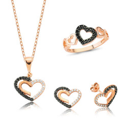 Silver Heart Women's Set - Elegant Jewelry