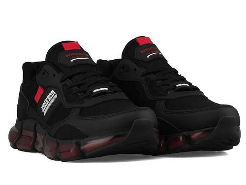 Wickers Leather 2537 For Men - Black/Red - 2