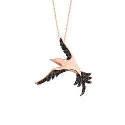 Zümrüd'Ü Anka Bird Silver Necklace - Elegant Jewelry