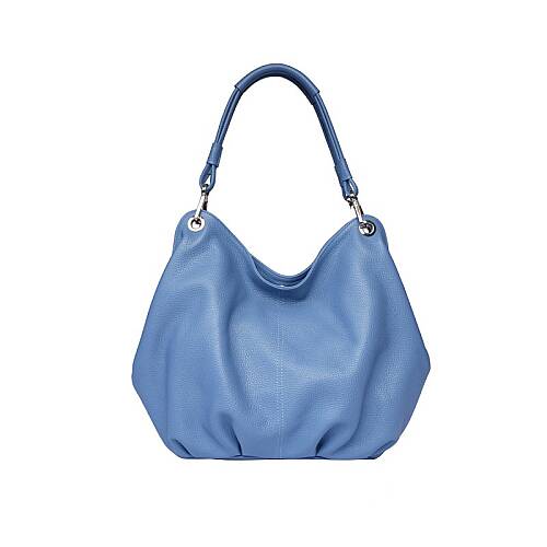 Guzini 6421 Women's Genuine Leather Shoulder Bag - Denim Blue - 1
