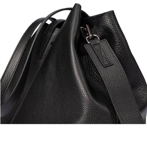 Guzini 7935 Women's Genuine Leather Shoulder Bag - Black - 6