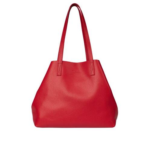 Guzini 7935 Women's Genuine Leather Shoulder Bag - Red - 1