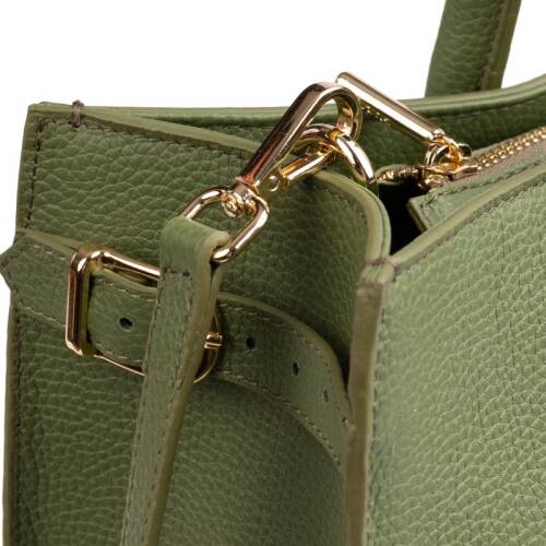 Guzini 8101 Women's Genuine Leather Handbag - Khaki - 6