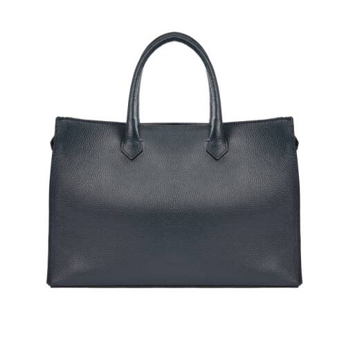 Guzini 8101 Women's Genuine Leather Handbag - Navy Blue - 2